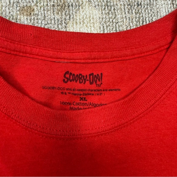 Scooby-Doo Mens Red Xmas Tee Short Sleeve Christmas T-Shirt X-Large - Picture 5 of 6